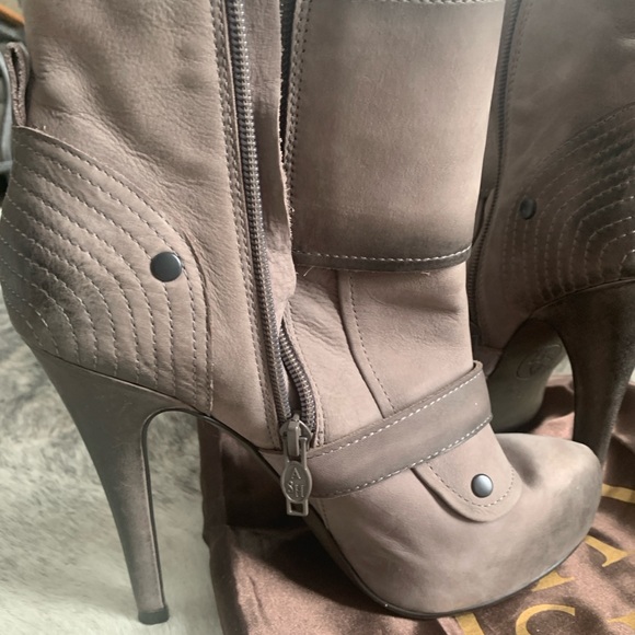 ASH egotist hi-heeled combat boots. Grey and dark grey variations. size 7 1/2. - Picture 3 of 10